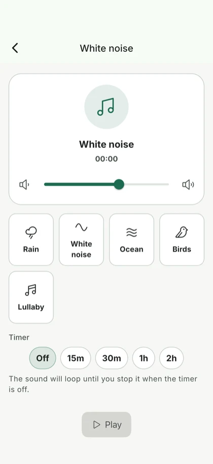 Vaava white noise and ambient sounds player