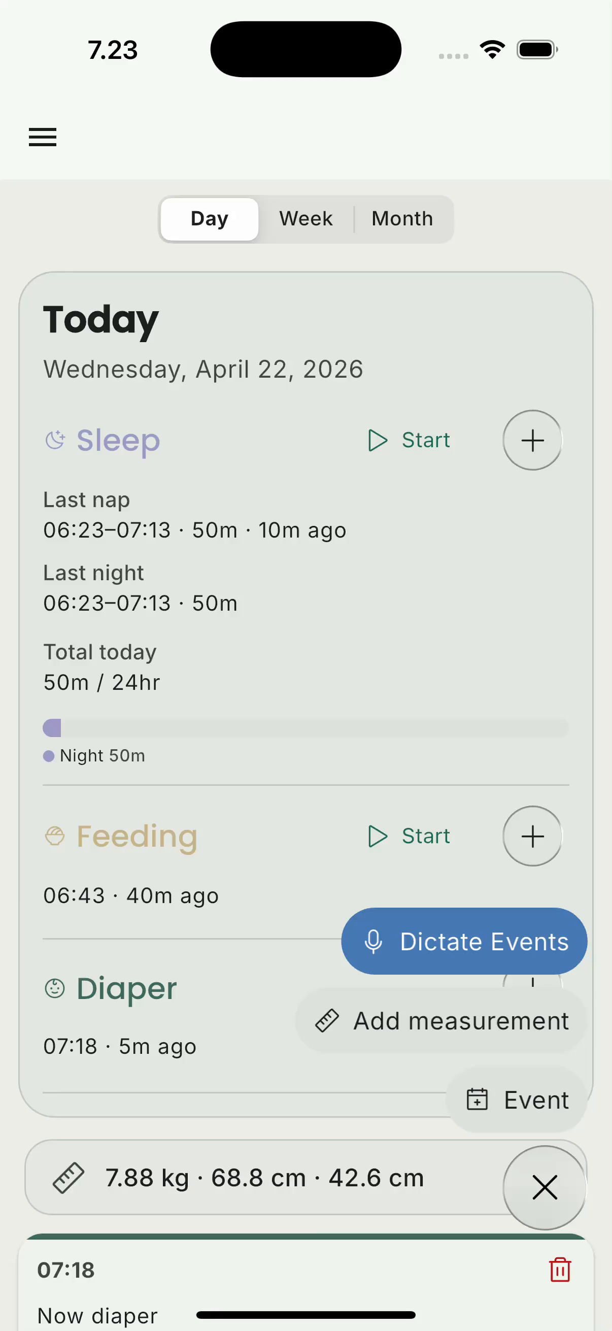 Vaava Wachstumsmessungs-Scan-Ablauf Bildschirmaufzeichnung